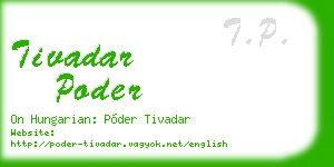 tivadar poder business card